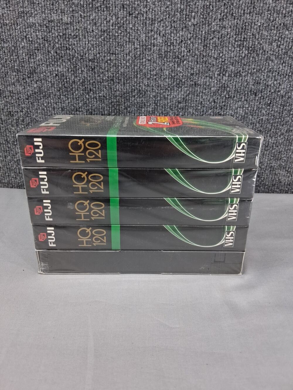 Lot 5 Fuji Blank VHS Tapes 4 Hq120 1 Hq160 Brand New